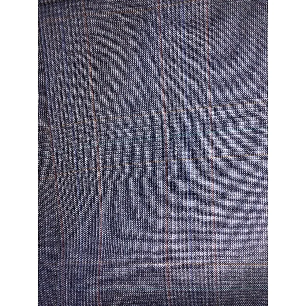 Hart Schafner Marx Mens Size 40R Sport Coat Blazer Blue 2 Button Glen Plaid FLAW